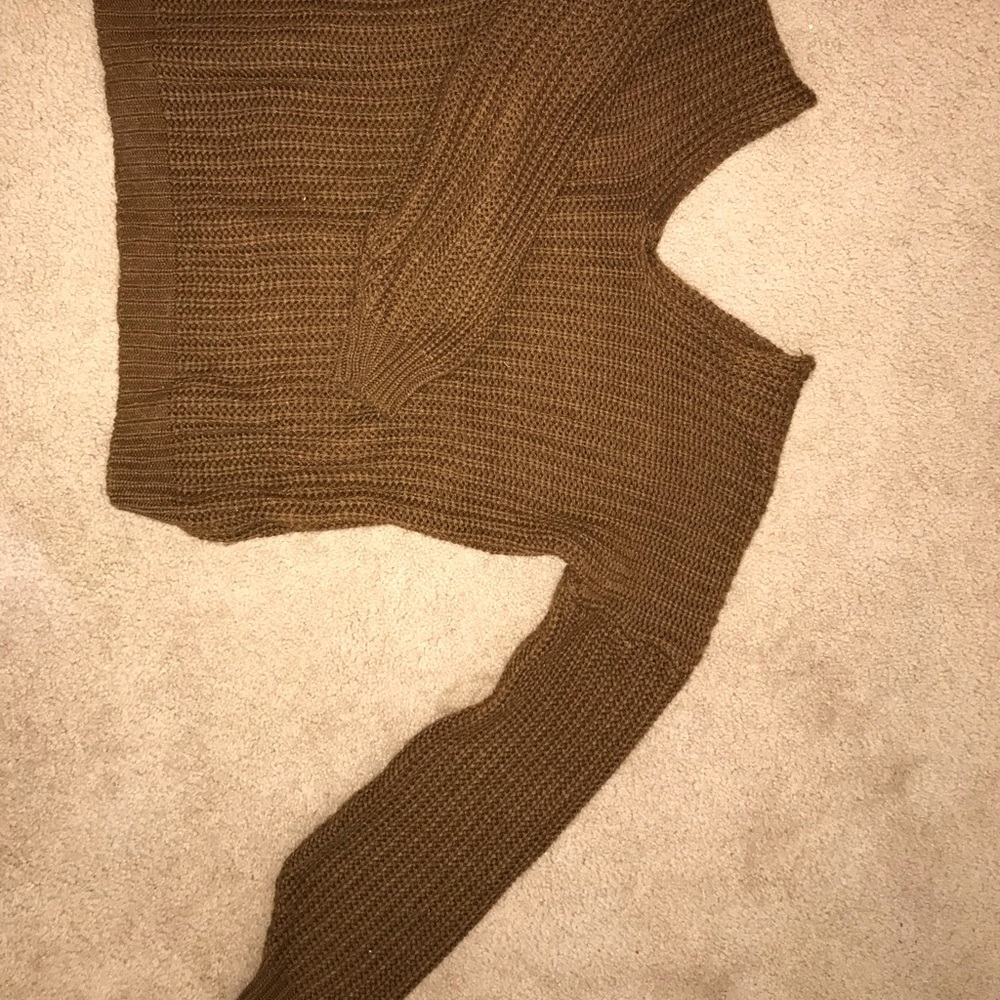 Amber brown knit sweater